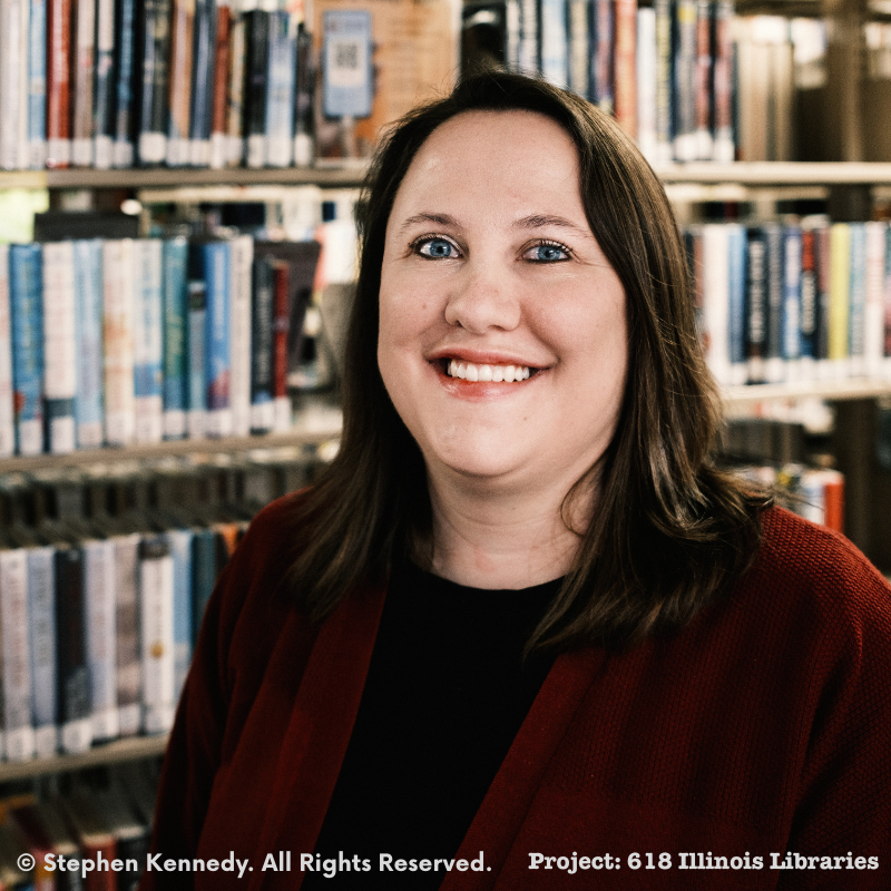 image of Smithton public library director Jenna Dauer. Image copyright Stephen Kennedy. Project: 618 Illinois Libraries