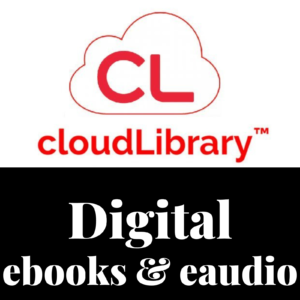 Logo for CloudLibrary, digital ebooks and eaudio